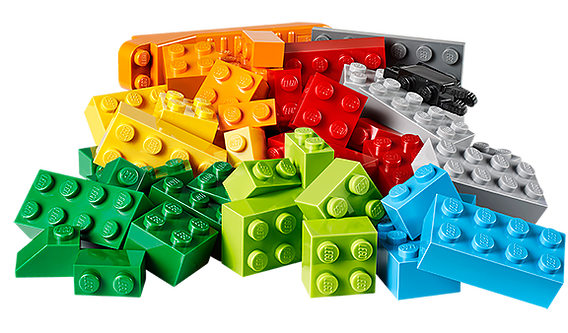blandede legoklodser