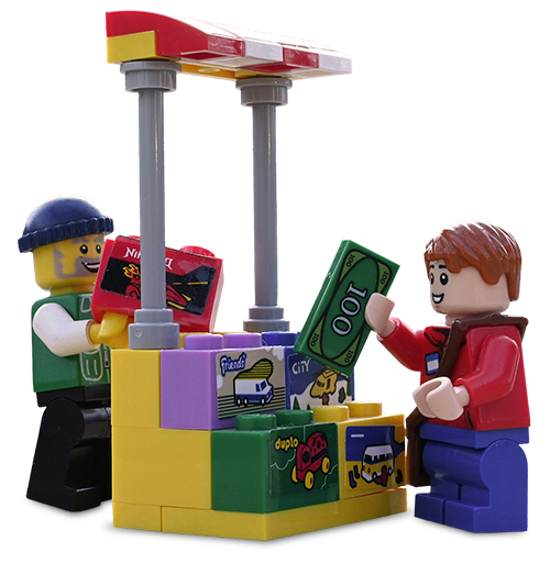 LEGO minifigur køber LEGO