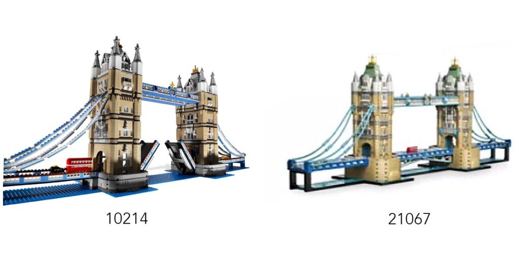 LEGO Tower Bridge sammenligning