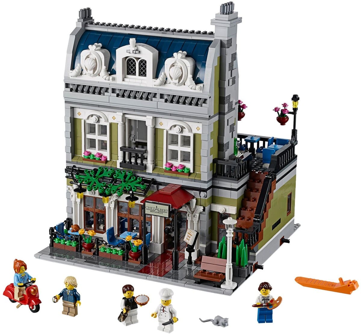 LEGO modular buildings parisian retaurant