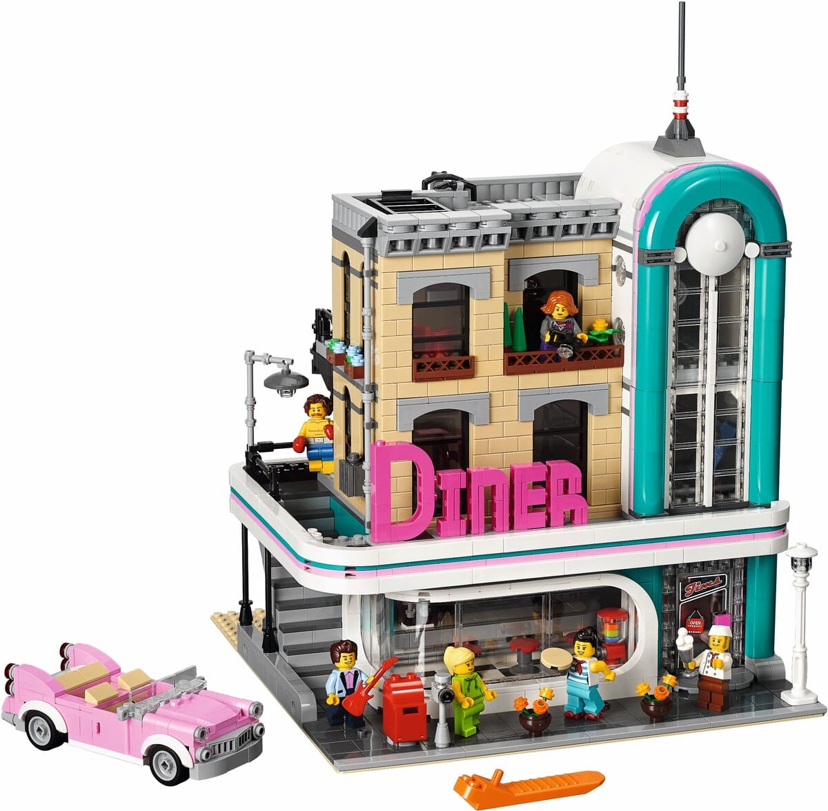 LEGO modular buildings downtown diner