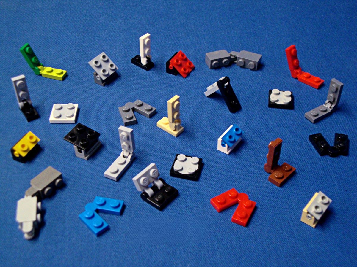 LEGO hængsel i forskellige former og funktioner